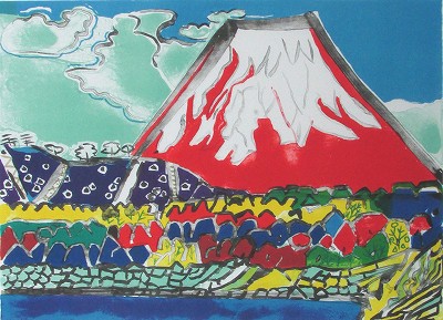 西湖の赤富士