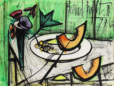 花と果物のある静物　